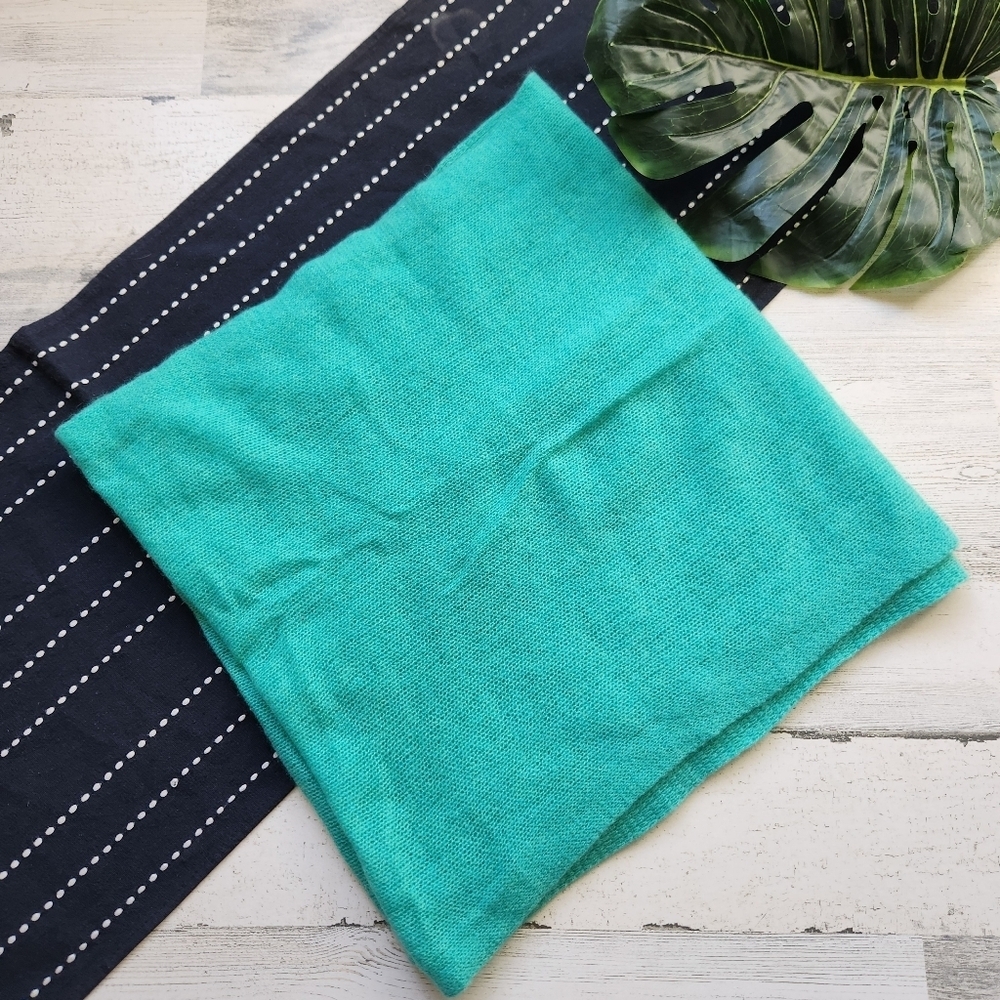 Claudia Nichole Cashmere Infinity Circle Scarf Green Blue